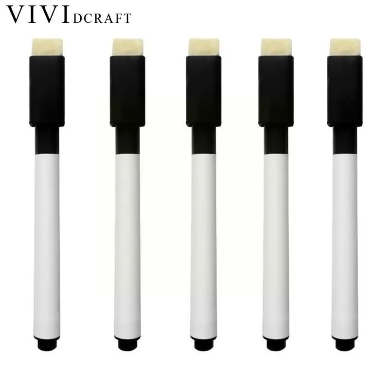 

Vividcraft 10 шт./лот стираемая Маркерная Доска Набор ручек ластик мелки черный детские канцтовары чернила с ручкой подарки Mar N9n4