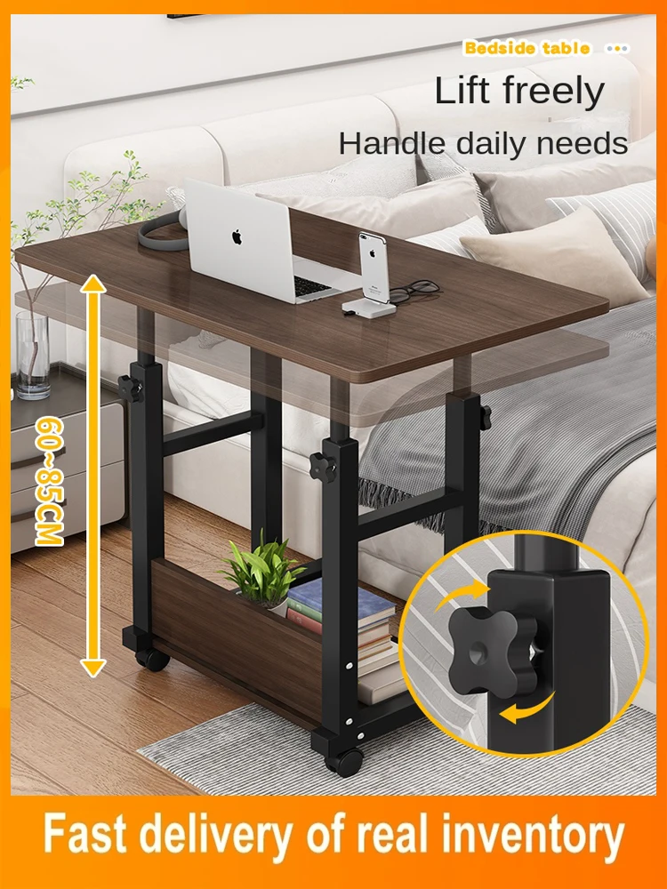 

Laptop Desk Simple and Movable Lifting and Lowering Bedside Table Lazy Person Desk Desk Minimalist Small Table