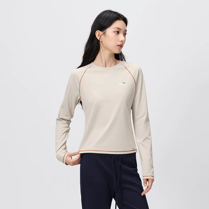 Фото Женская футболка Semir с длинным рукавом реглан, влагоотводящая, быстросохнущая, приталенная, для активного отдыха, осенняя, уличная мода 2026 №4