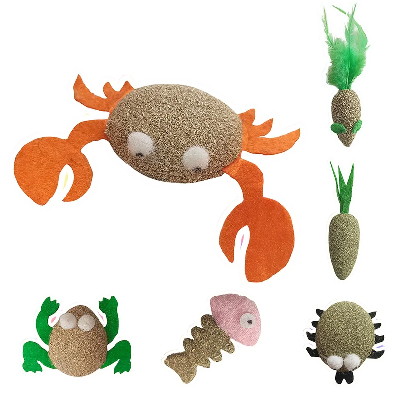 

Catnip Cat CartoonsToys Edible Catnip Ball Safety Healthy Cat Mint Cats Molar Teeth Clean Teeth Game hierba gatera bola de pared