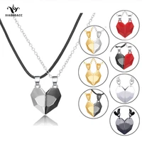 xiaoboacc magnet matching couple necklace for men and women wishing stone stitching love pendant chain necklaces