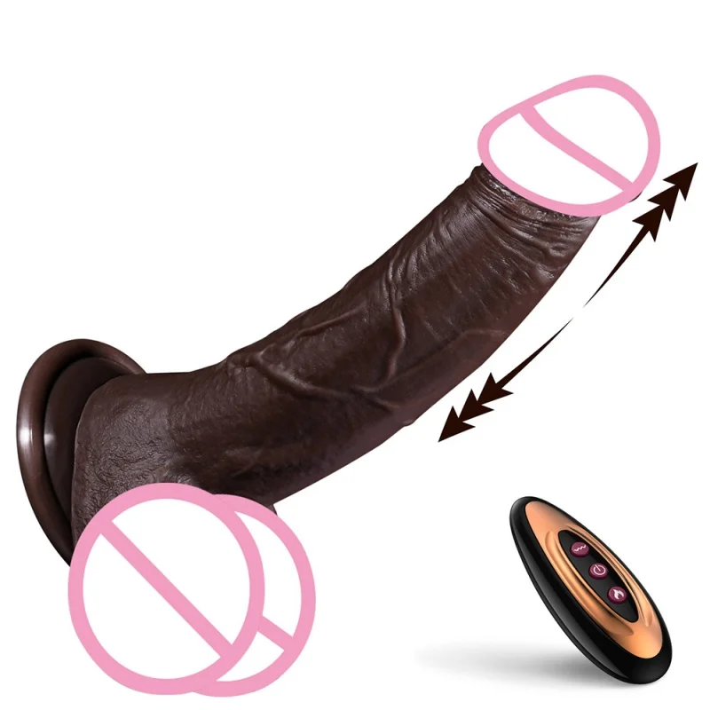 

AAV Black Big Penis 9.5 Inch Dildos for Women Thrusting Dildo Vibrator Realistic Vibrating Dick Sex Toys with Strong Suction Cup