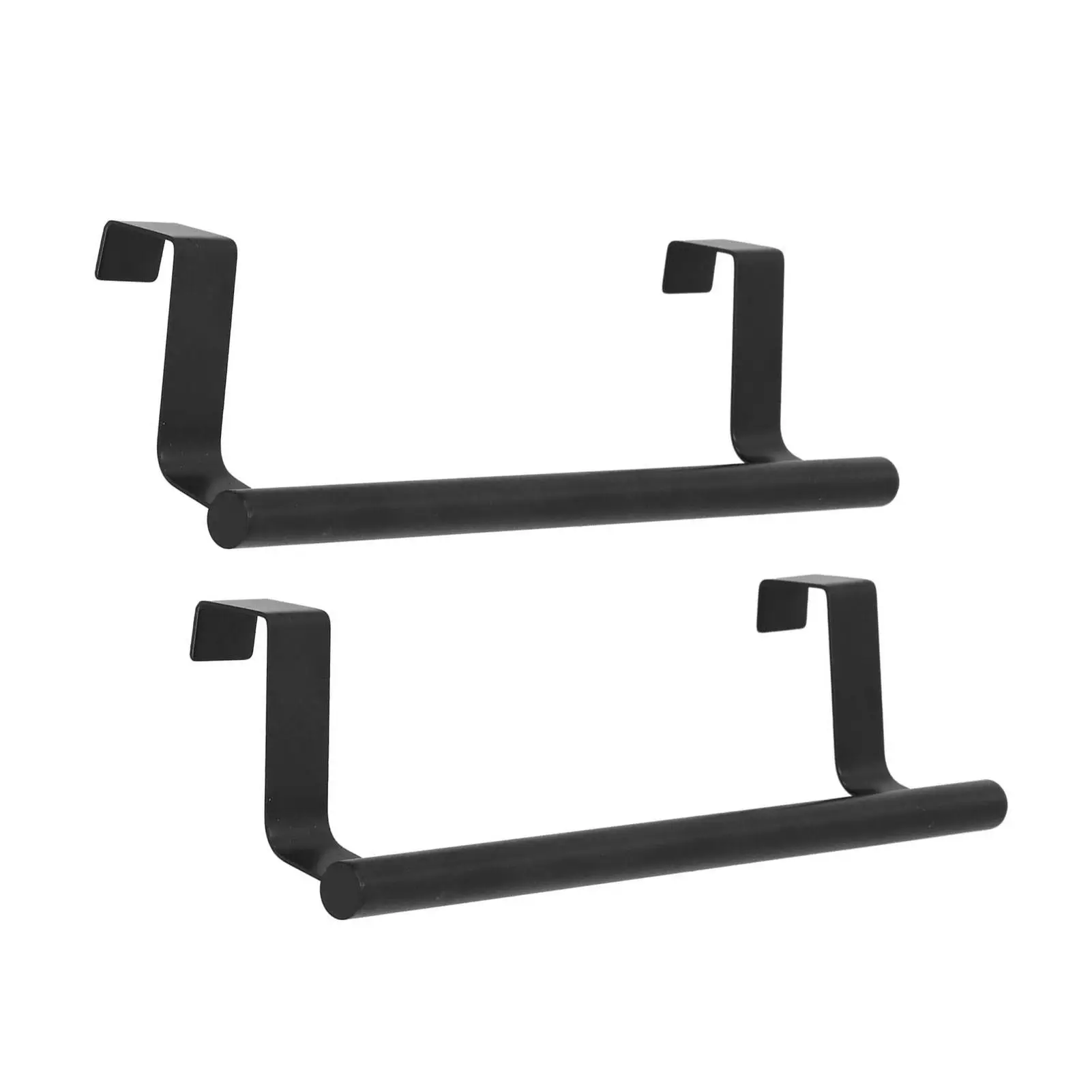 Набор черных вешалок для полотенец из 2 предметов — настенный 23 см и 36 не