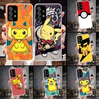 anime pokemons pikachue phone case for samsung galaxy a53 a52 a13 a12 a73 a72 a23 a22 a33 a32 a03s a02s a42 5g a10s a20s cover c