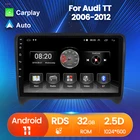 Автомагнитола на Android 11, видеоплеер с экраном 2.5D для Audi TT 2006-2012, GPS-навигацией, Carplay, SWC, BT, RDS, FM, AM