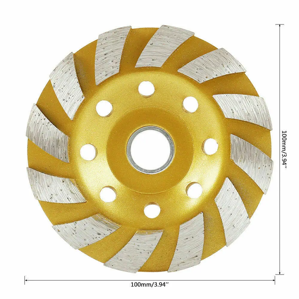

New 4" inch Diamond Segment Grinding Wheel Disc Grinder Cup Concrete Stone Cut