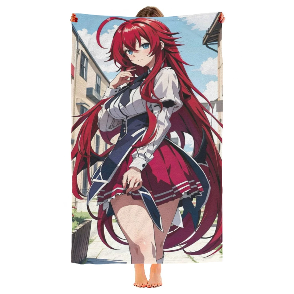 Быстросохнущие пляжные полотенца Demon High School DxD Liyas большое полотенце с принтом 30x60