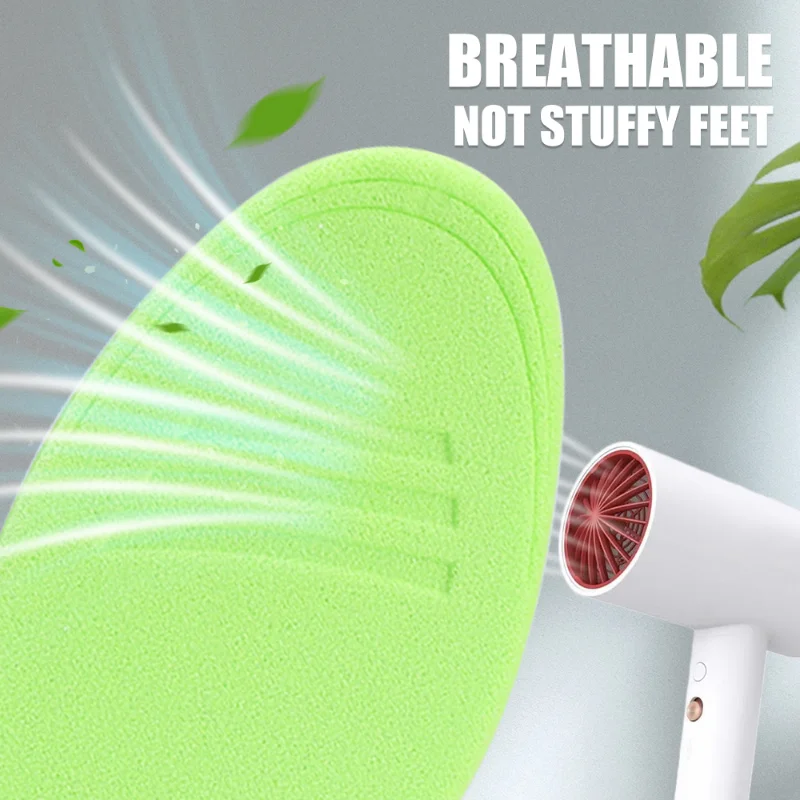 4pcs Nano Antibacterial Sport Insoles Shoes Sneakers Memory Foam Orthopedic Insole Deodorant Sweat Absorption Running Cushion