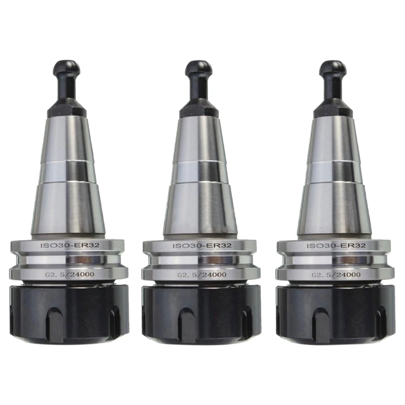 

3PCS Metal ISO30 ER32 50 Balance Collet Chuck G2.5 24000Rpm CNC Toolholder