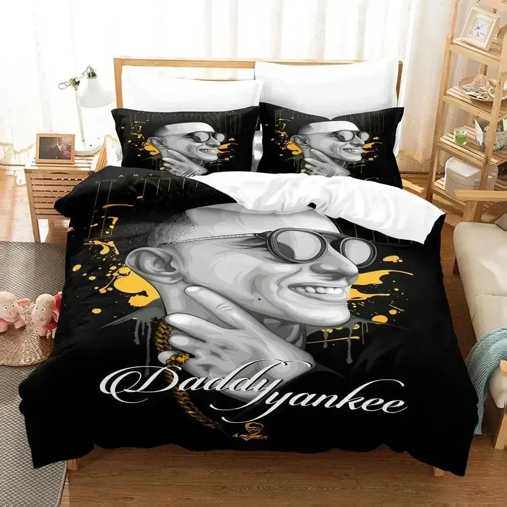 Фото Комплект постельного белья Daddy Yankee с 3D принтом, комплект постельного белья с наволочкой, пододеяльник, мягкое постельное белье королевского размера для дома №3
