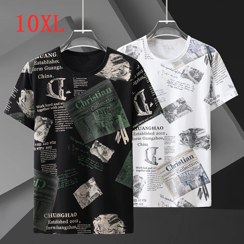 

Мужская дышащая футболка с принтом, большие размеры до 10XL