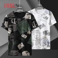 high quality 2022 fashion summer t shirt mens print mens large breathable street style english printing oversize tops size10xl
