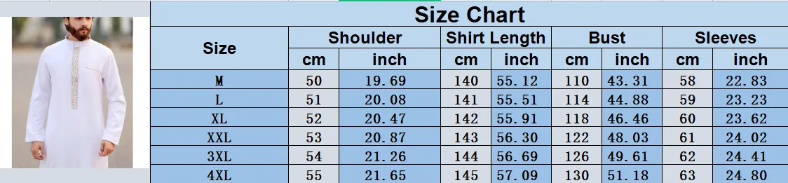 4XL 2023 Arab Men's Robe Abaya White Muslim Printed Clothing Men's Robe Long Dress Abaya Muslim Clothes  muslim men clothing