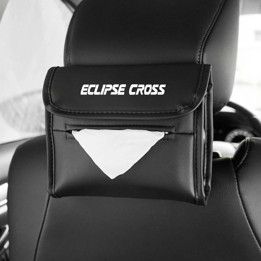 

Car Tissue Box Holder Leather Car Center Console Armrest Napkin Box Sun Visor Backseat Tissue Case for Mitsubishi Eclipse Cross