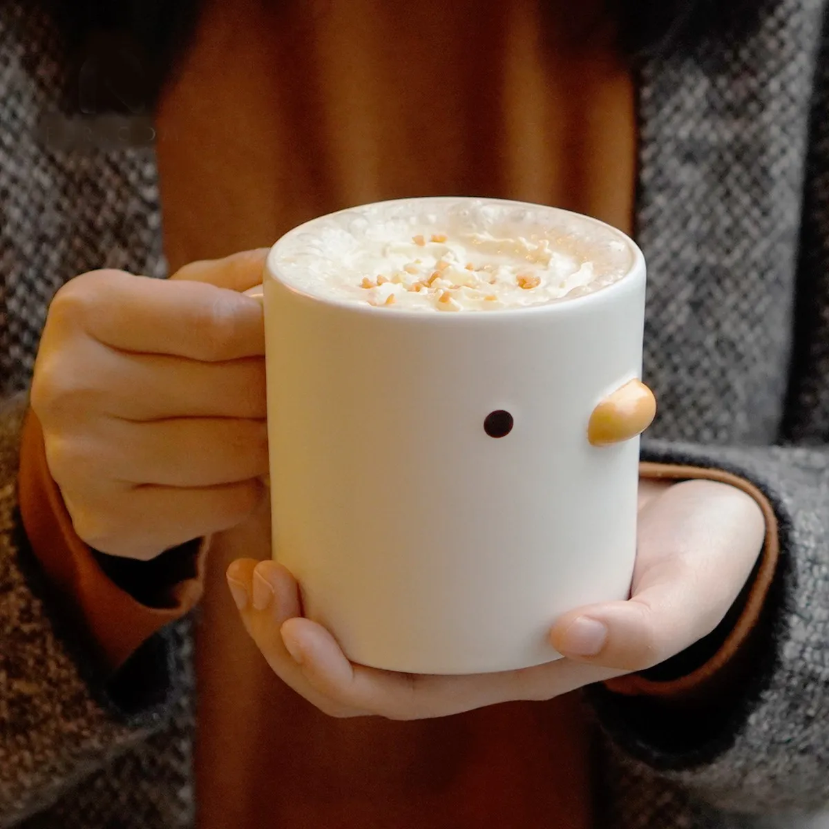 

400ml Mug Ceramic Chick Coffee Mug Microwave Safe Ceramic Milk Mug Juice Handgrip Office Teacup Cup Kitchen Party Drinking Tools