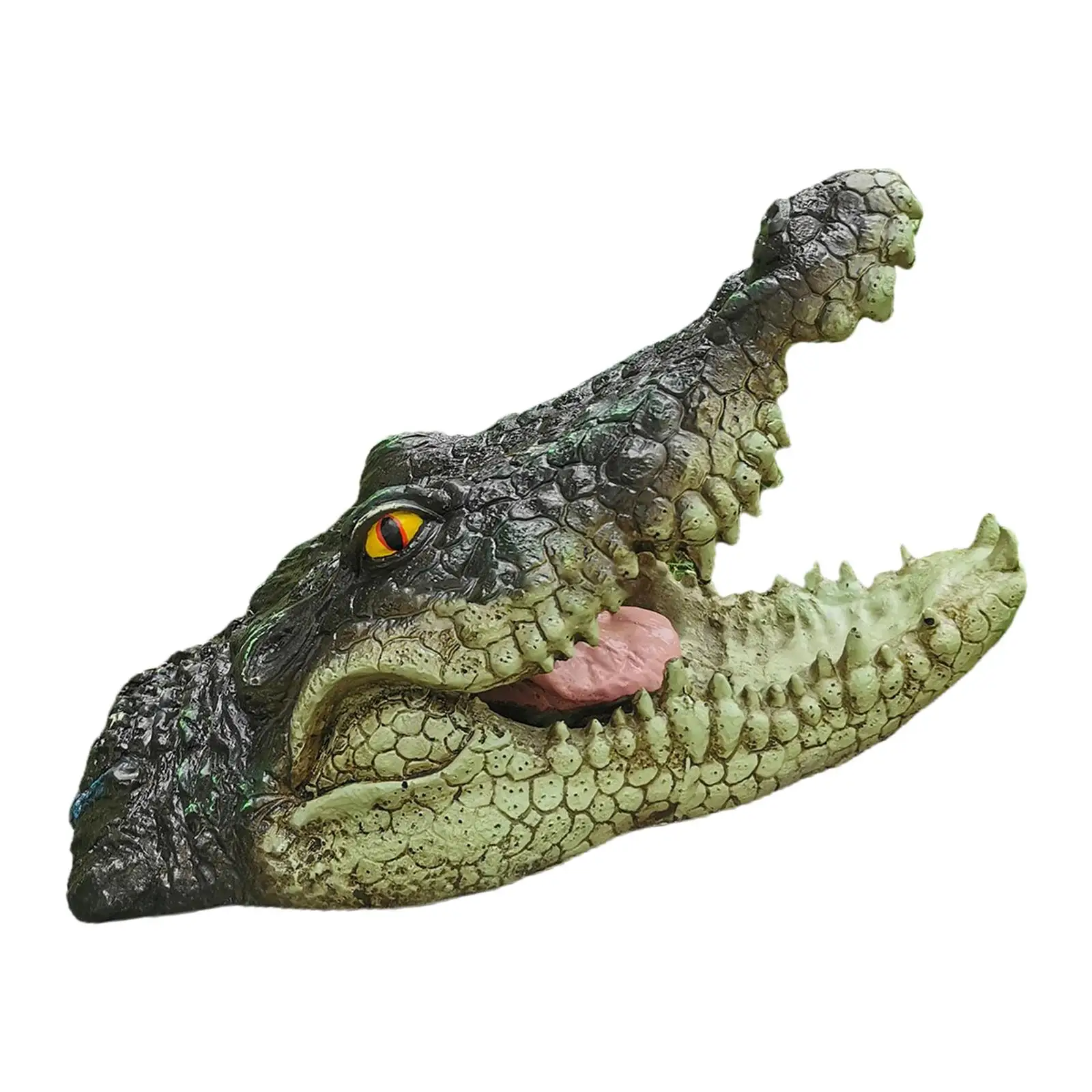 

Floating Crocodile Head Decoy Goose Duck Control Float Fake Gator Head Novelty Resin Sculpture Garden Statues for Outdoor Pools