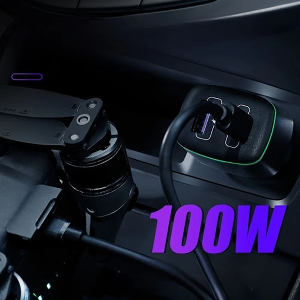 Автомобильное зарядное устройство GenioPower 100 Вт для Mavic 3 ,Air 3,Avata 2 Avata,Neo,Goggles 2 Battery