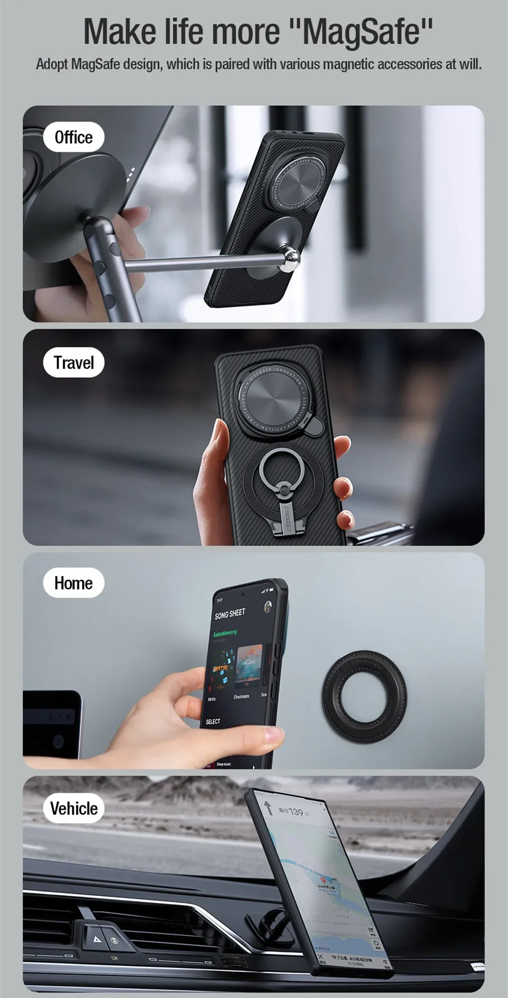 Чехол для Honor Magic 6 Pro Nillkin CamShield магнитный чехол со складной защитной подставкой