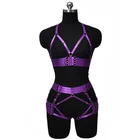 Женское бондажное белье Goth, портупея в стиле панк, пикантное нижнее белье, Трусы-стринги