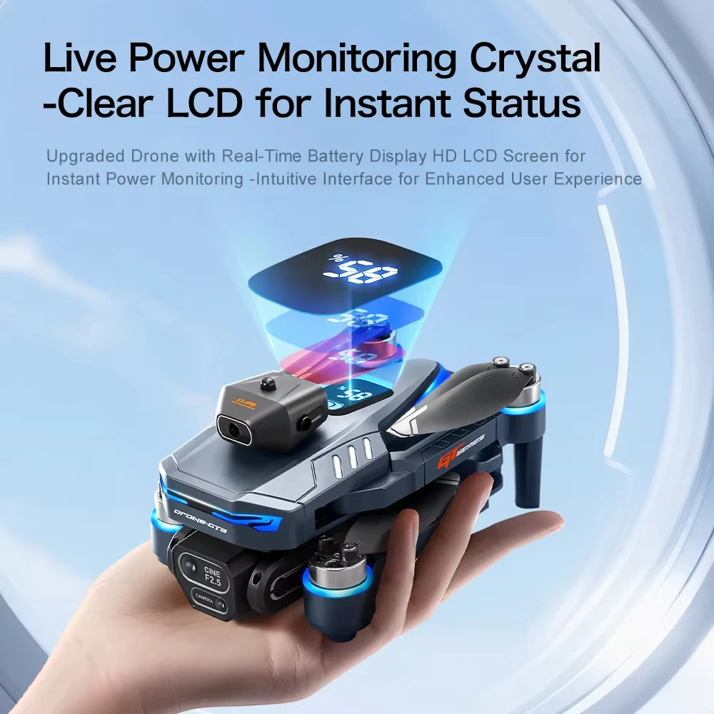 Фото Xiaomi Professional GT8 Мини Дрон 8K Двойная Камера GPS FPV Бесщеточный Двигатель Оптический Поток Ударный Складной Квадрокоптер RC Игрушки №5
