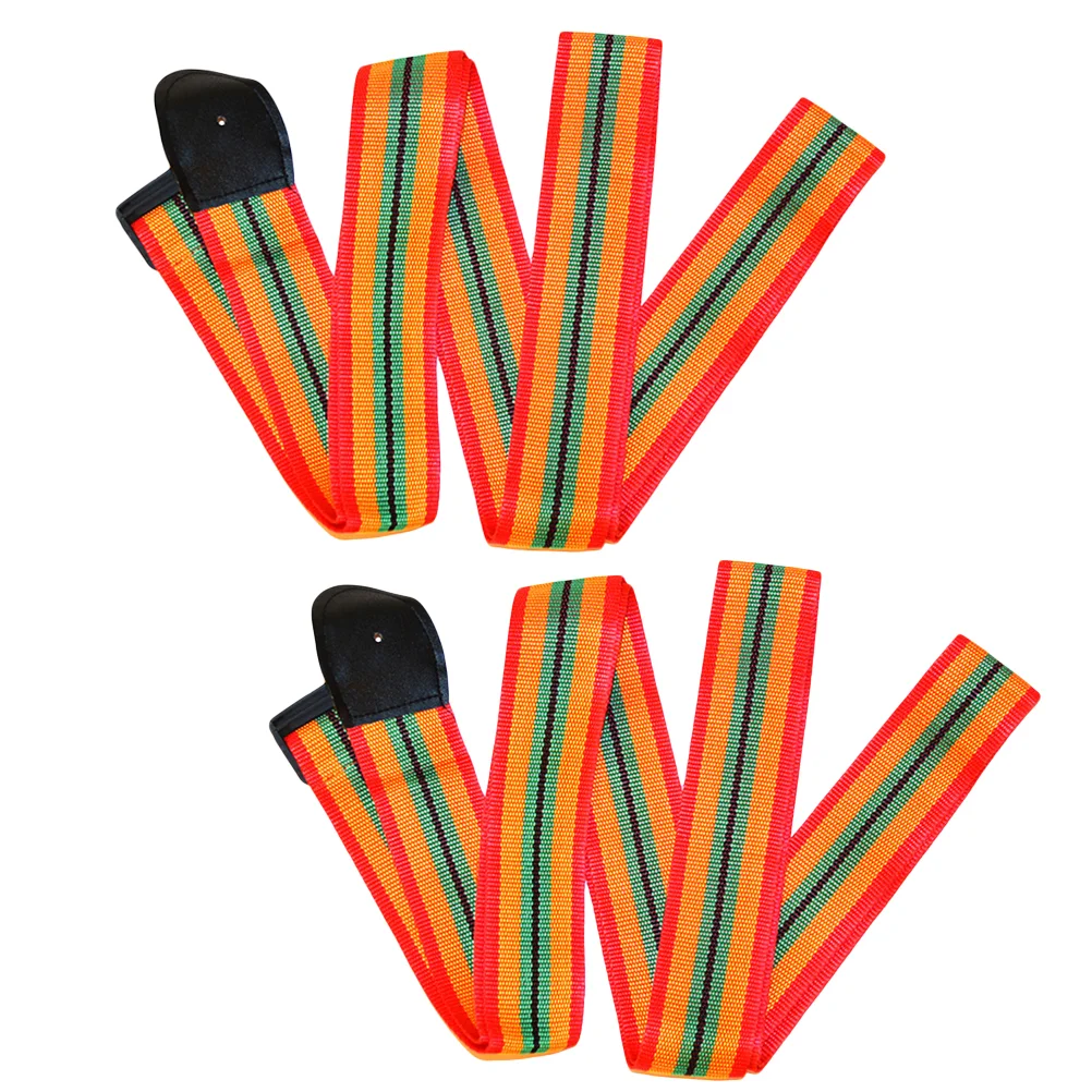 

2pcs Drum Strap Portable Nylon Adjustable Colorful Waist Shoulder Belt for Tambourine
