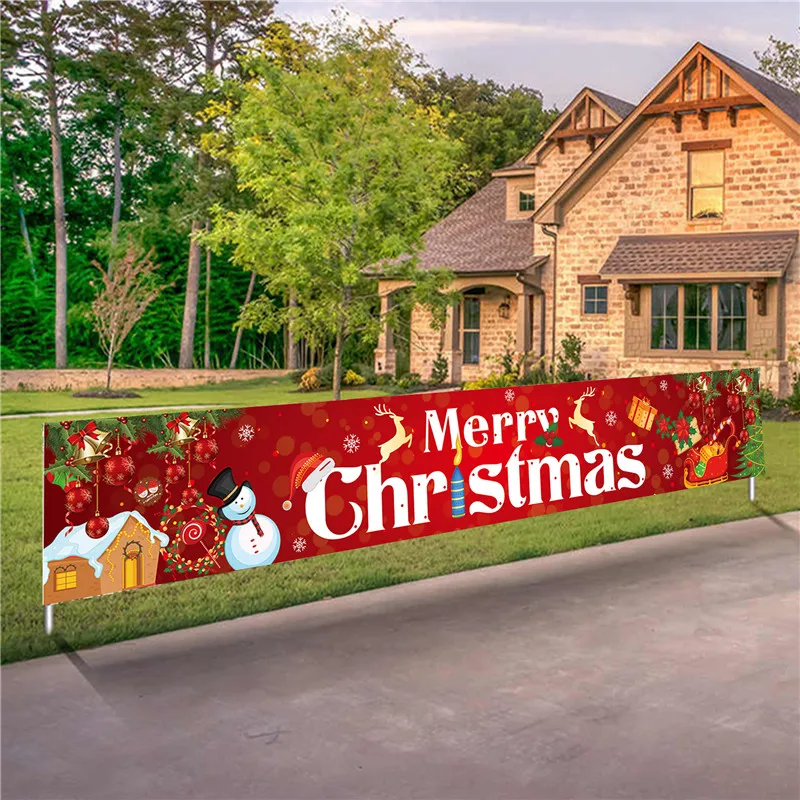 Рождественский Баннер Длинный Знак Для Дверного Проема Подвесной Декоративный