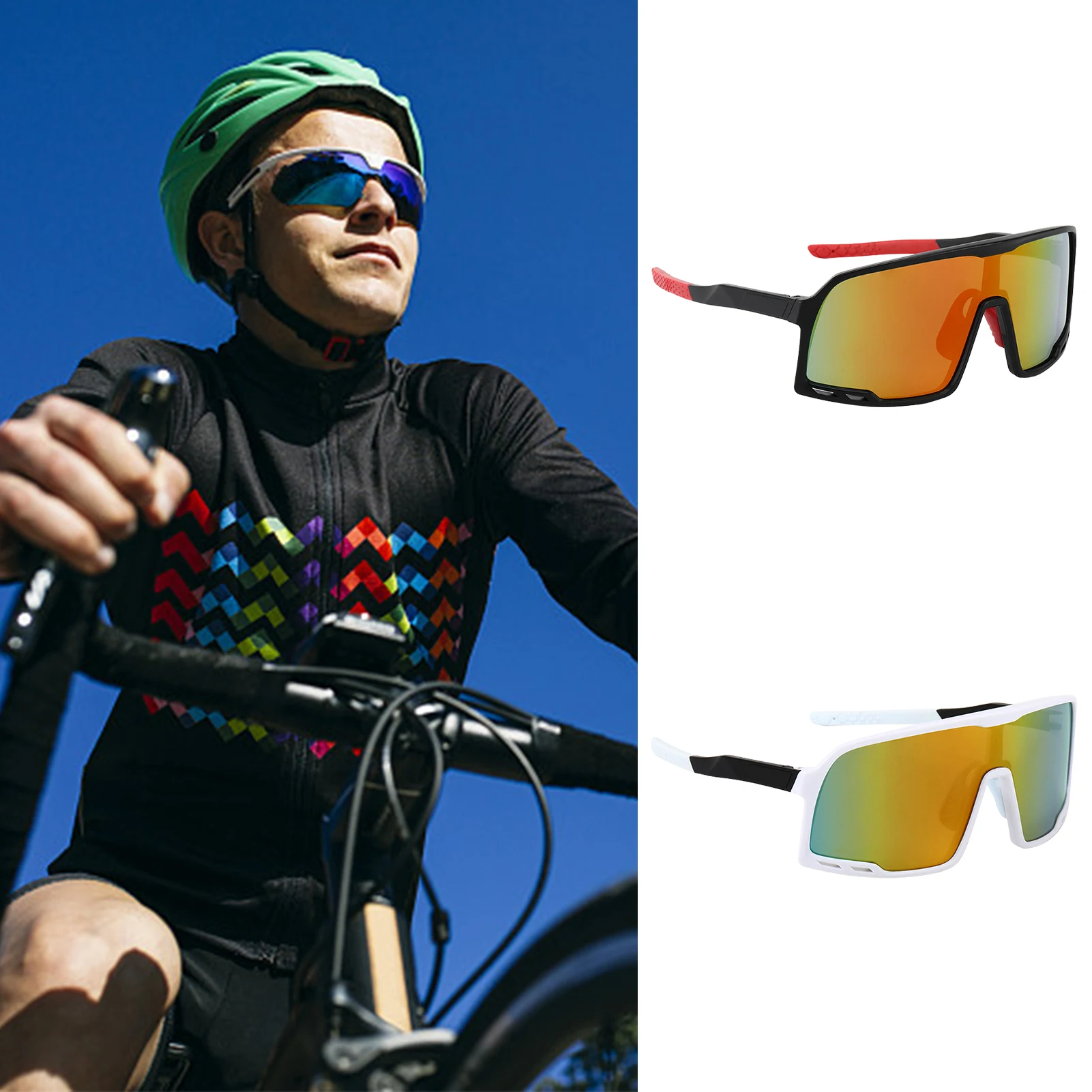 

Fashion New Style Cycling Glasses Outdoor Sports Sunshade Sunglasses Men Women Mountain Bike Anti-UV Riding Sunglasses​