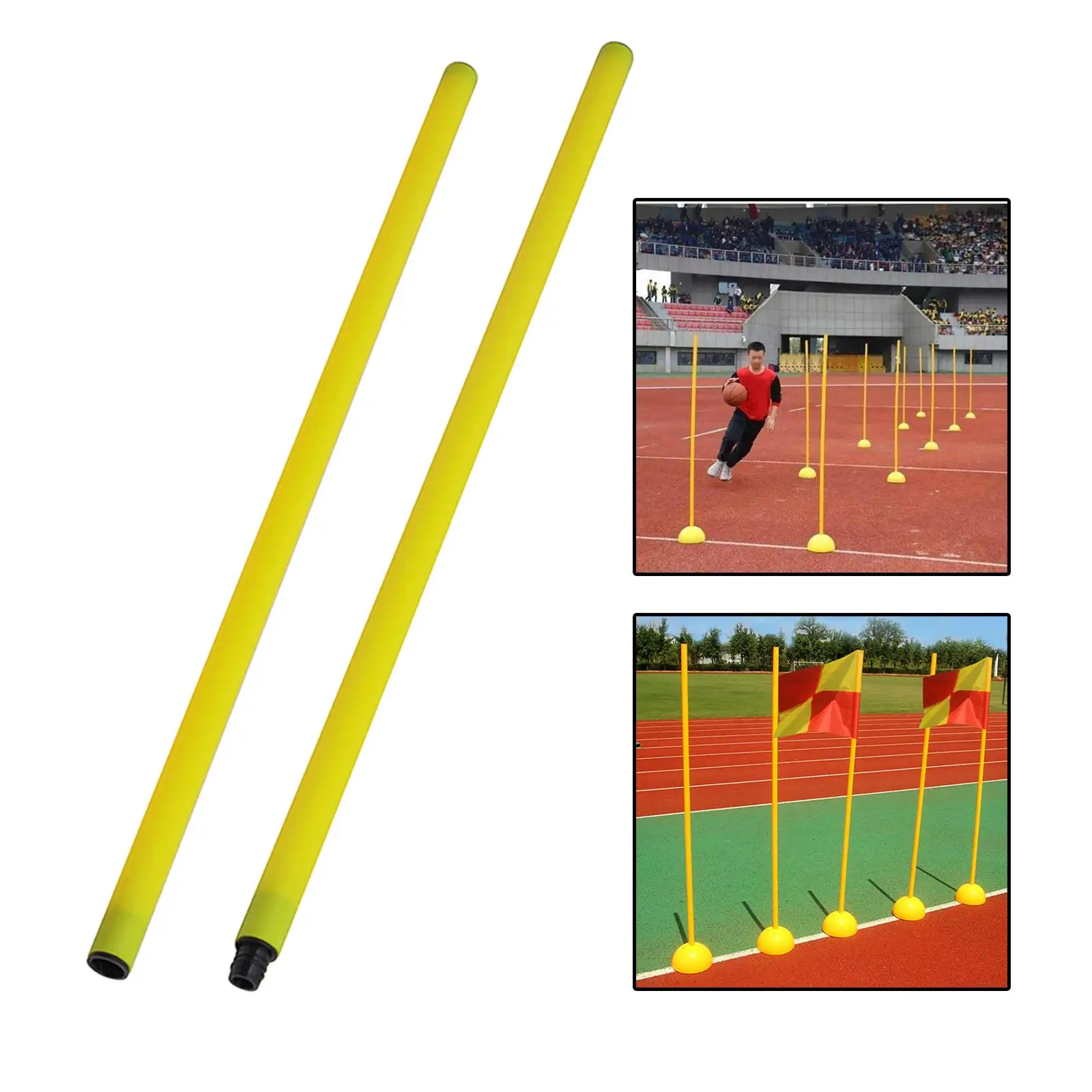 

Soccer Training Markers Bright Colors High Quality Portable Sports Training Pole Obstacle Bar for Soccer Rugby Hockey Accessory