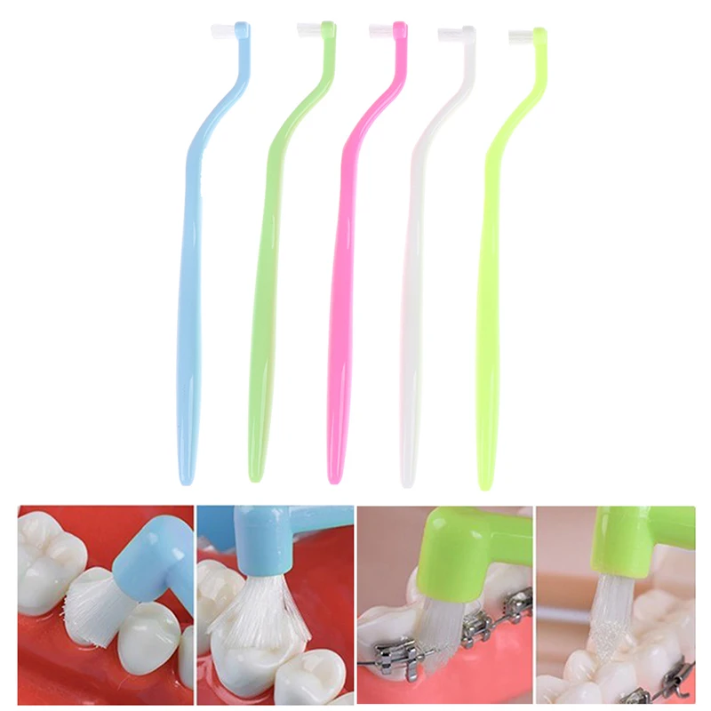 

Orthodontic Toothbrush Pointed And Flat Head Soft Hair Correction Clean Teeth Gap Floss Oral Hygiene Teeth Braces For Oral Care