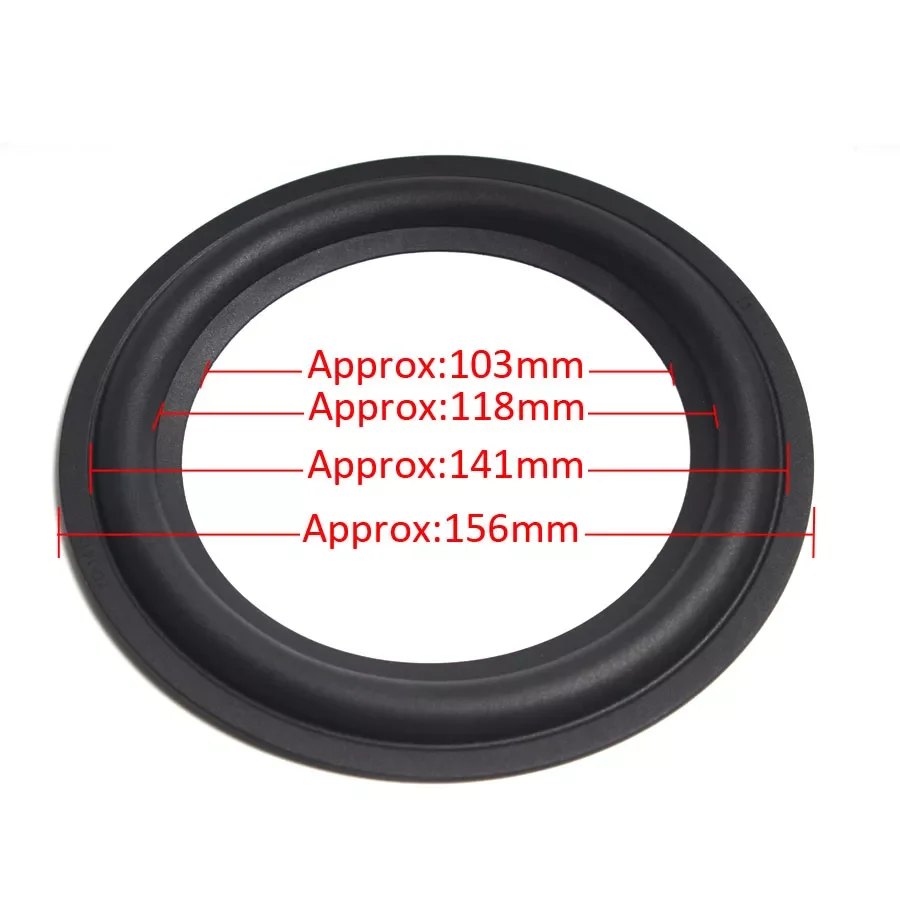 

2PCS 6 INCH 6.5 INCH 141CM Rubber Woofer Speaker Foam Side KTV Speaker Repair Accessories Sponge Side Edge Ring Circle