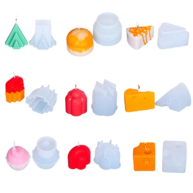 

Hot New 3D Cheese Candle Silicone Mold For Epoxy Resin Candle Making DIY Soap Casting Dessert Baking Cake Mold Handmade Crafts