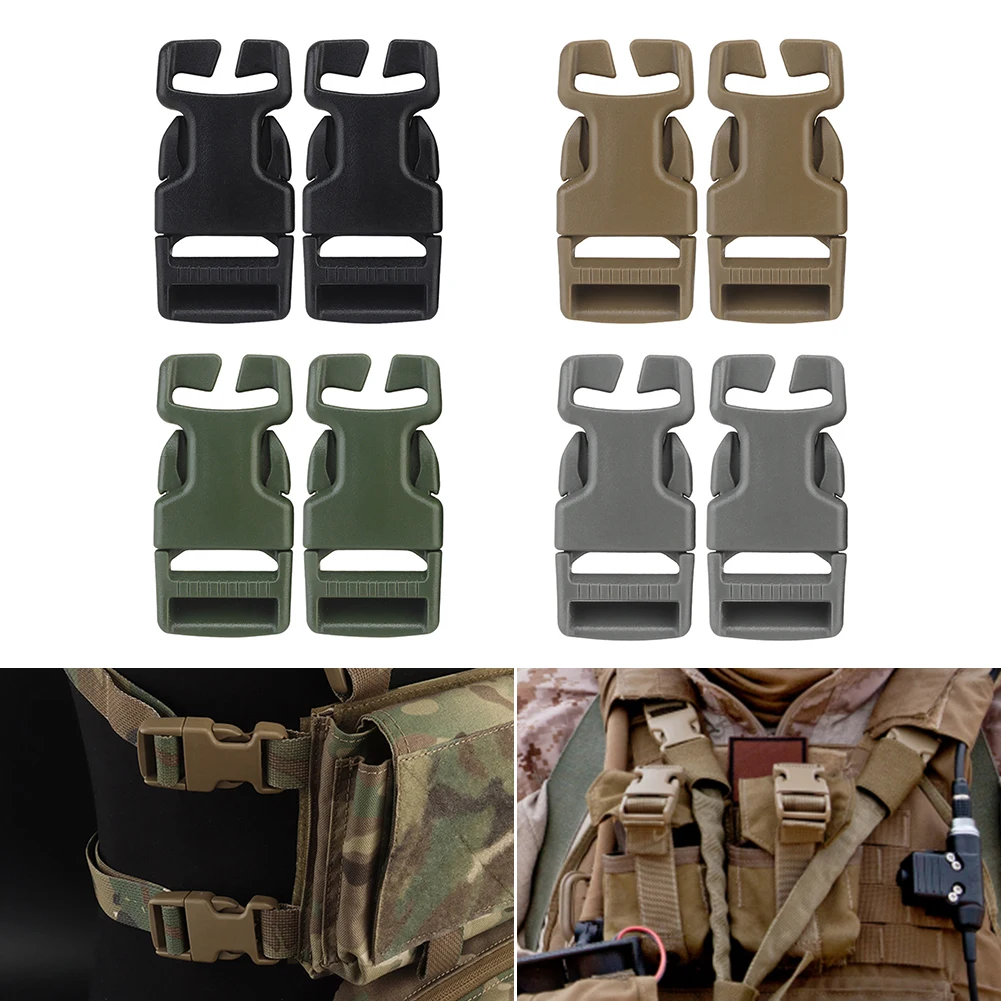 

2Pcs SRB Molle Webbing Buckle Repair Kit Quick Attach Surface Mount Airsoft Vest Buckles Modular Attachment for Hunting Belt Bag