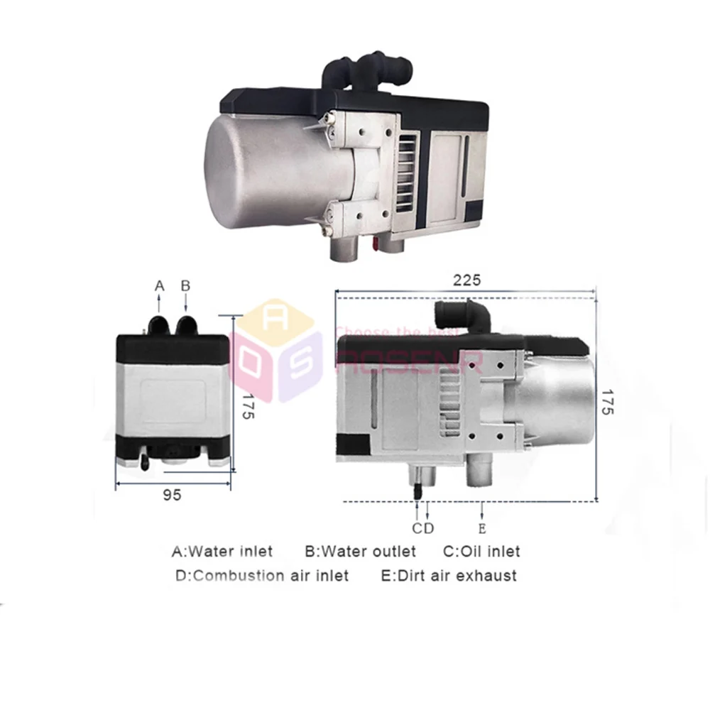 IGUATU 2 clés une goupille en céramique pour chauffe-eau de stationnement  12 V pour 5 KW-12 V-1-1