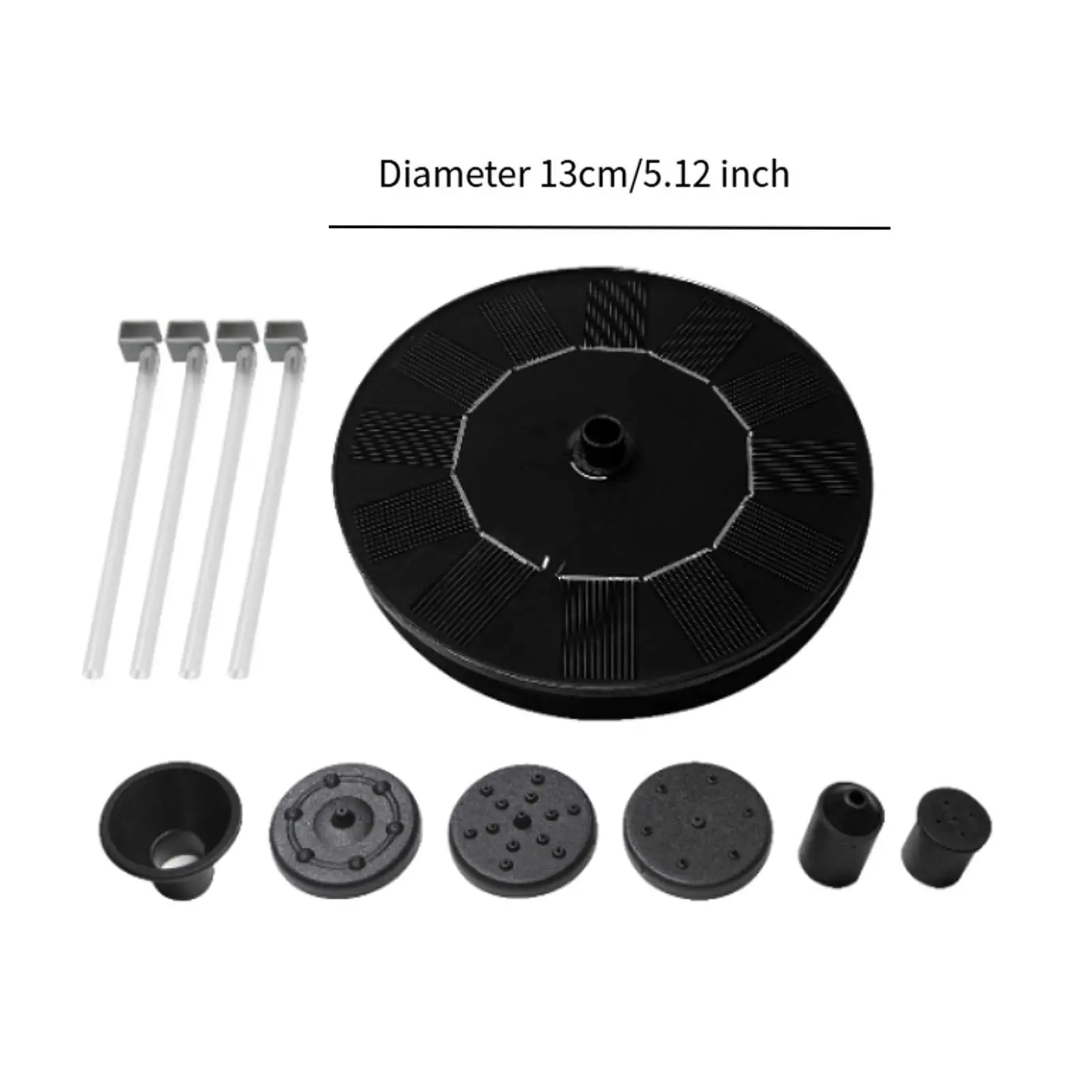 Солнечный насос для птиц 1 Вт солнечный фонтан птичьей ванны с 6 насадками сада