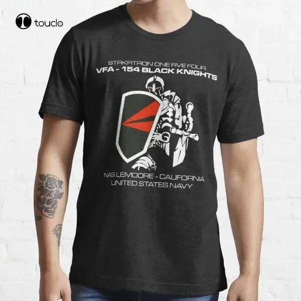 Vfa-154 Black Knights Squadron T-Shirts T-Shirt Tee Shirt Orange Shirt Custom Aldult Teen Unisex Digital Printing Shirts