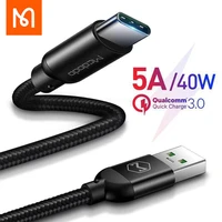 mcdodo usb type c 40w 5a super quick flash fast charge cable for oppo find x r17 reno huawei p20 p30 mate20 mate30 fast charger