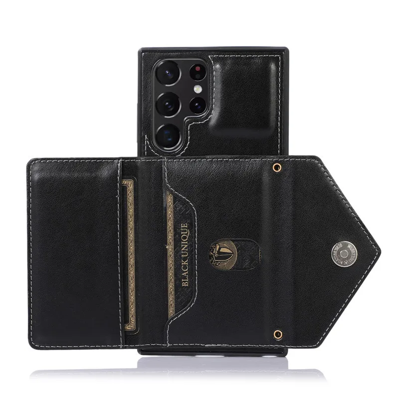 Wallet Phone Case For Samsung Galaxy A53 A72 A52 A33 A13 A51 A71 Card Slot Holder Lanyard Strap Zipper Bag Purse Leather Cover