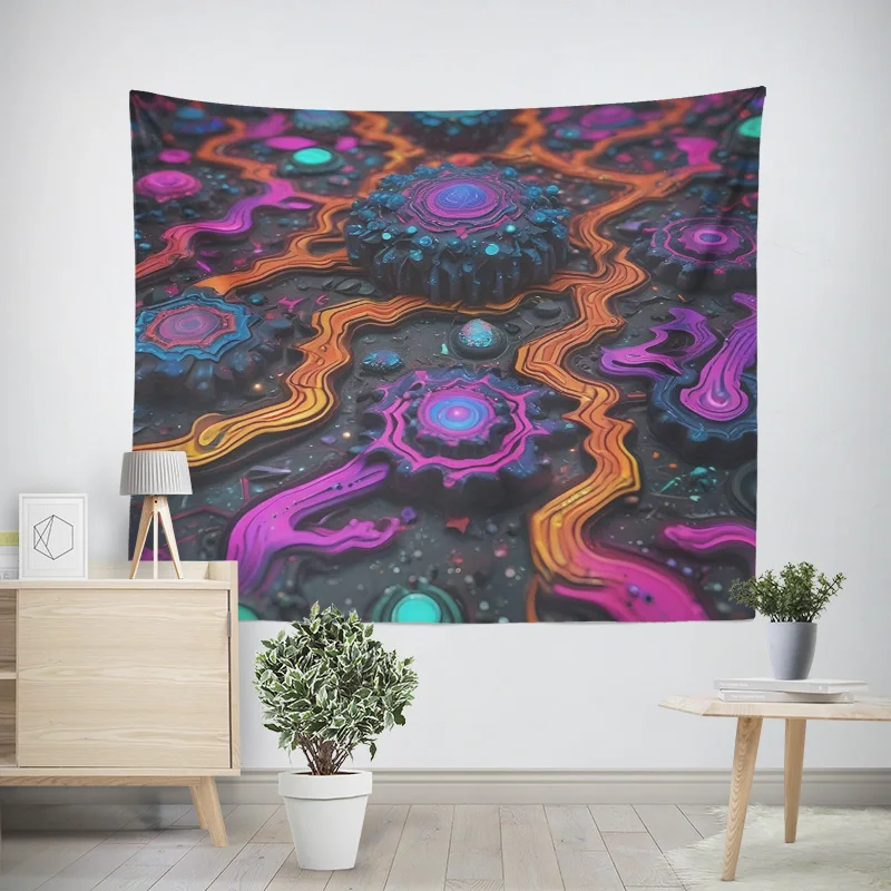 Психоделический гобелен 100% полиэстер