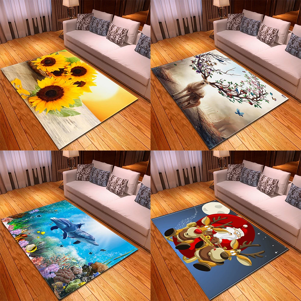 

Customizable Large Rug Children's Room Rug Bedroom Decoration Bedside Mat Modern Living Room Rug Pattern Non-slip