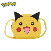 kawaii pokemon pikachu shoulder messenger bag cartoon mickey anime figure kids small leather satchel cute coin purse toys gifts