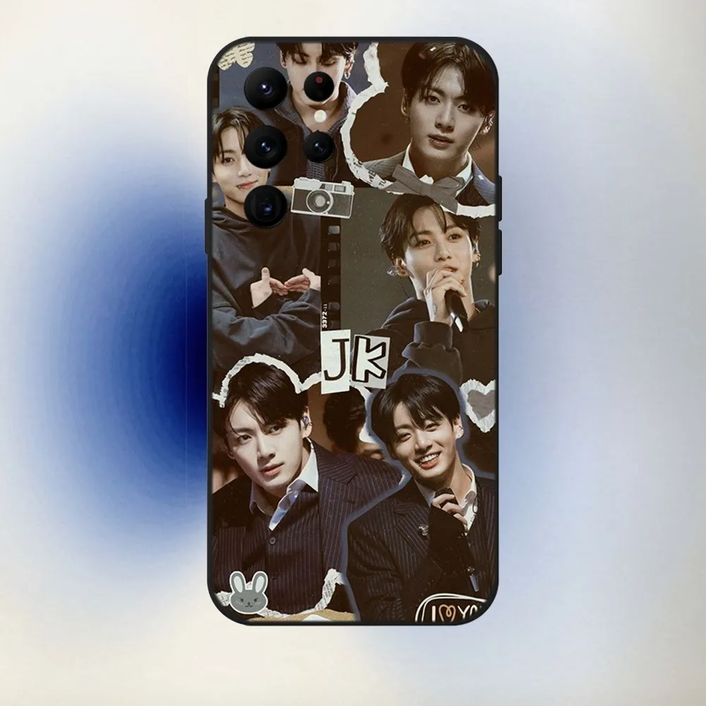 Чехол для телефона Kpop J-JungKookS-S Samsung S24 23 22 30 21 10 9 Ultra Plus Lite FE 5G черный мягкий чехол