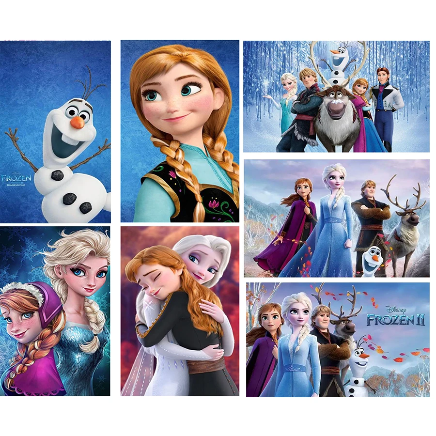 

5D DIY Diamond Painting Elsa Princess Frozen Cartoon Mosaic Set Kids Art Full Square Round Embroidery Disney Home Decor Gift