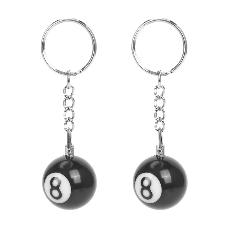 

20X Billiard Ball Key Chain Key Ring Happy No. 8