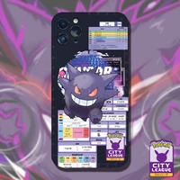 popular pokemon cartoon gengar mobile phone case for iphone13promax apple 12 mobile phone case xr 11 8p personality soft cover