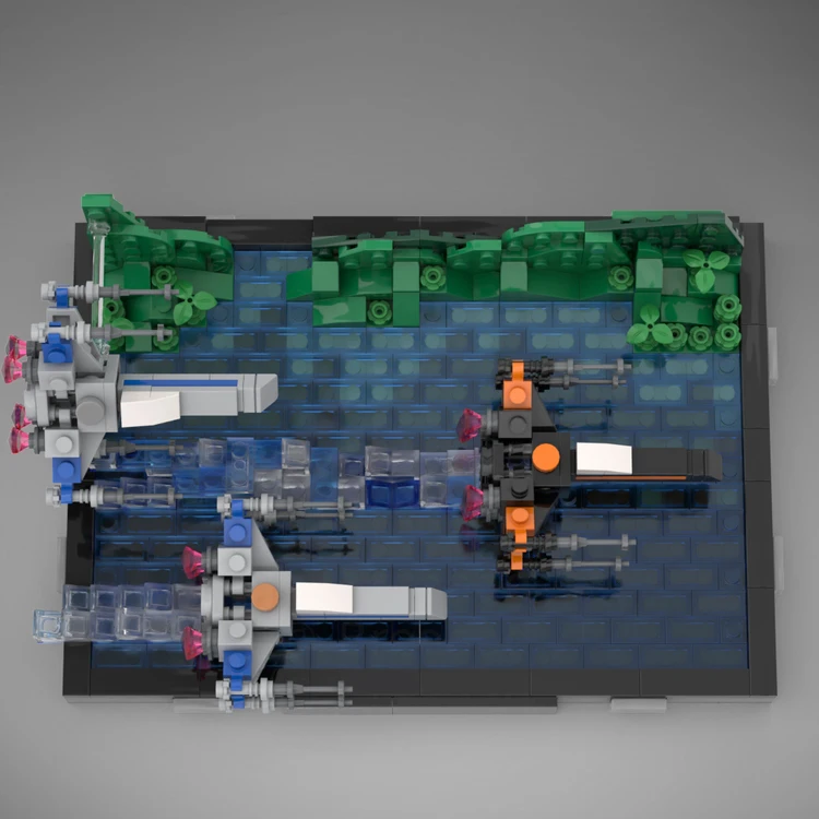 Звездные темы MOC комплект строительных блоков из фильма набор кирпичей сцены