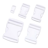 25102030pcs plastic white curved buckle lock for paracord bracelet side release buckles