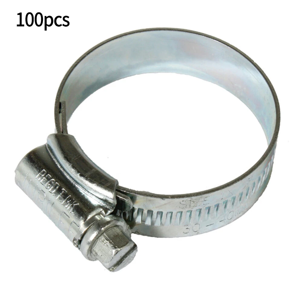 

100pcs 8-44mm Stainless Steel Adjustable Worm Drive Hoop Hose Clamp Pipes Clips Nipple Clamps Fixing Metal Clamps For Tubes