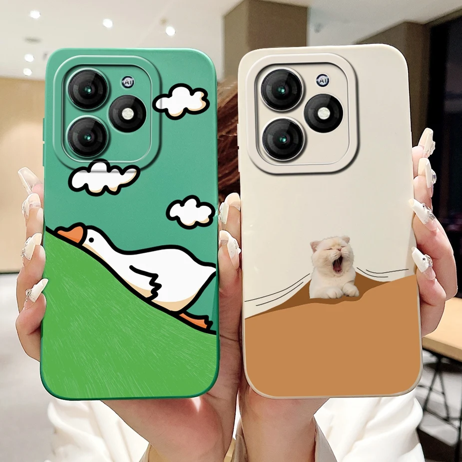 Чехол для Itel A70 чехол A665L Милый Забавный мультяшный Мягкая силиконовая задняя