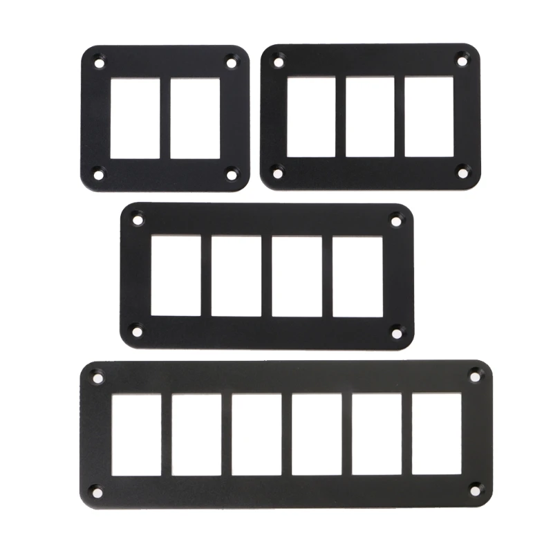

6 Hole Aluminum Rocker Switch Panel 2/3/4/6 Way Housing Holder for buses Yachts Trailer RVs Motorbike Car Boat Auto Part Y9RC