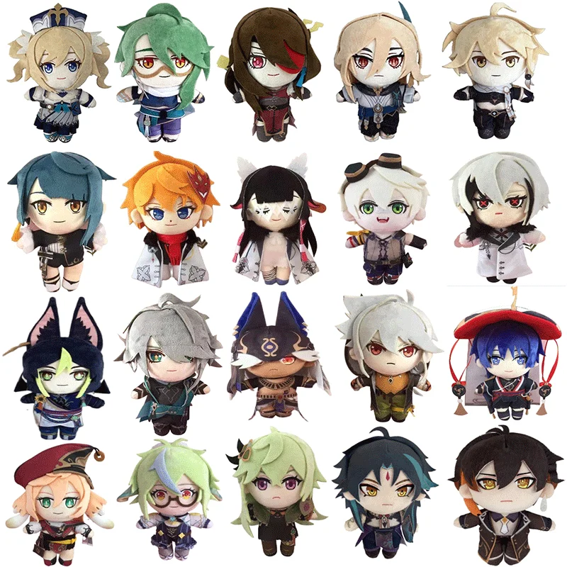 Genshin Impact Zhong Li Xiao Wanderer Xiangling Aether Baizhu Kaveh Qiqi Jean Beidou плюшевая кукла Детские Рождественские подарки 20 см